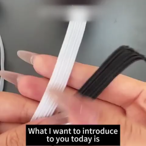 50mX6mm Elastic Band For Sewing Black White High Elasticity Flat garter thread For Clothes Waistband