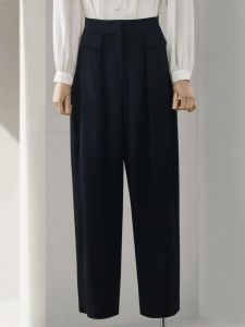 Spring 2024 High Waist Draped Suit Pants Womens Thin Casual Straight Leg Trousers Comfortable Korean Style Wide Leg Pants