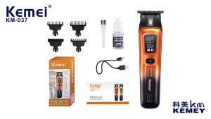 Kemei | Tông Đơ Cắt Tóc Điện Kemei KM-037 Cho Nam Không Dây Máy Cắt Râu Sử Dụng Tại Nhà Với 3-4 Đầu Phun Lưỡi Dao Bằng Thép Không Gỉ Máy Cắt Tóc
