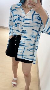 Drilla Tie Dye Cotton Shirt: Kemeja Katun Wanita Unik & Nyaman