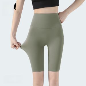 Quần short yoga MiiOW cho nữ làm bằng nylon co giãn mỏng thoáng khí cạp cao