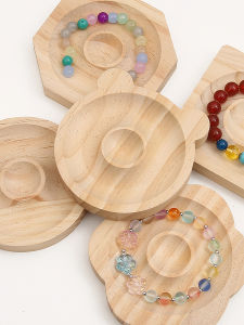 Handmade DIY Jewelry Design Plate Pine Wood Bead Bracelet Tray Tool Material for Bead Stringing And Jewelry Display
