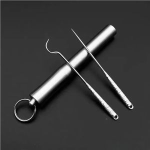 TEKANAI | Dental Clean Stainless Steel Portable Toothpick Set