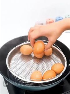 Multifunctional Stainless Steel Basket Steamer with Handle Household Draining Basket Fine Mesh Steam Grid Steamer Rack