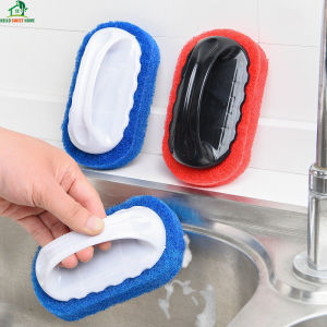 Sponge Cleaning Brush Kitchen Bathroom Toilet Wall Cleaning Bath Brush Handle Sponge Bath BottomBathtub Cleaning Tools