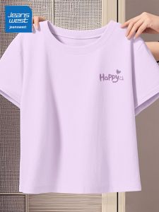 Jeanswest | Summer New Cotton Short Sleeve T-Shirt Purple