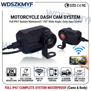 Motorcycle DVR 2K HD WiFi With Waterproof IP66 MINI Camera USB Video Recorder Mountain Electric Bike Bicycle Loop Recording