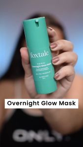 Foxtale The Diva Over Night Glow Mask | with 4% Glycolic Acid & 3% Lactic Acid | 30 Second Facial for Salon like Brightening | Clear Smooth & Soft Skin | Men & Women-30ml