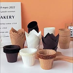 50/100 CÁI Cốc Giấy Chống Dầu Hình Hoa Tulip Dùng Cho Bánh Ngọt Bánh Nướng Bánh Quy - Cốc Giấy Nướng Bánh Dùng Cho Cửa Hàng Bánh Mì Hộp Đựng Bánh Mì