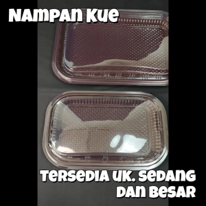 Nampan Kue / Tray Kue Ukuran Besar Isi 10 Pcs (Wadah + Tutup) / Mika Sushi