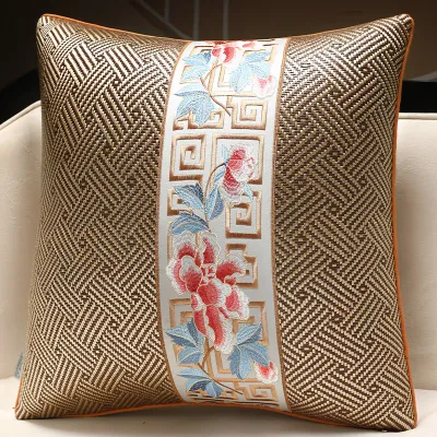 HUAMANSHENGTING | New Chinese Style Breathable Cushion Cover for Summer