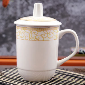 ชุดถ้วยชาเซรามิกทำมือจากจีนแผ่นดินใหญ่พร้อมฝา ถ้วยประชุม ถ้วยมือปั๊ม ชุดถ้วยน้ำสำหรับใช้ในบ้าน ชื่อผู้ชาย ชื่อตัดขึ้น