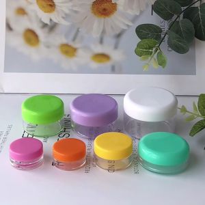 3g 5g 10g Cosmetic Cream Travel Container Round Bottom Skincare Sample Empty Bottle Box kosmetik Jar Bekas Krim 膏霜盒瓶 试用罐
