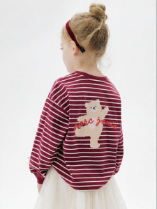 Marc&Janie | Bear Striped Cotton New Year Red T-Shirt