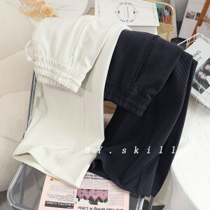 กางเกงโยคะทรงตรงหลวมๆ ทรงสลิมฟิตสำหรับผู้หญิง กางเกงขายาวทรงขากว้างแบบยืดหยุ่นดี ระบายอากาศได้ดี ดูดซับเหงื่อ