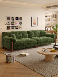 Retro Cream Style Solid Wood Sofa