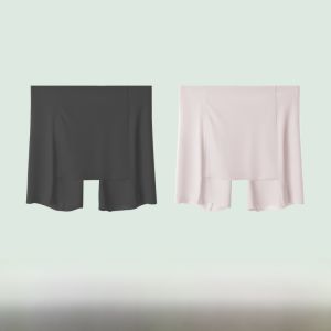 miiow | Ice Silk Safety Pants Womens Seamless Underwear Bottom Boosting Summer Layering Triangle Area Covering Base Pants