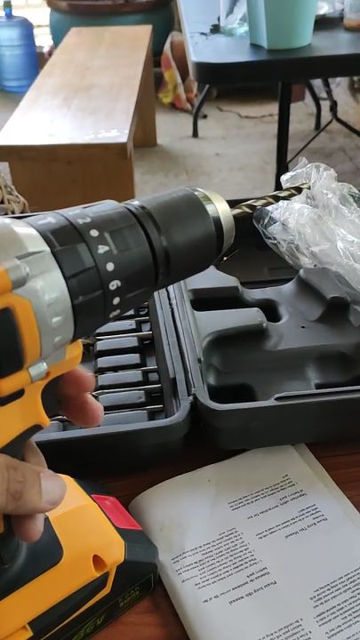 DeWalt 149V Cordless Drill Heavy Duty Cordless Hand Drill 2 Battery Electric Drill Rechargeable Screwdriver Hammer Drill set Original Japan Power Tool impact wrenches Tool Accessory Kit Home