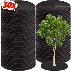 【Swan Home】15/25/27/32cm Tree Mulch Rings Round Anti Grass Tree Cover Degradable Plant Cover Growth Control Plant Root Protection Mats