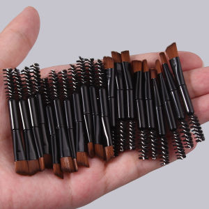 20PCS multi-functional mini eye makeup brush double-head eyelash brush eyeliner brush spiral eyelash curl comb eyebrow brush