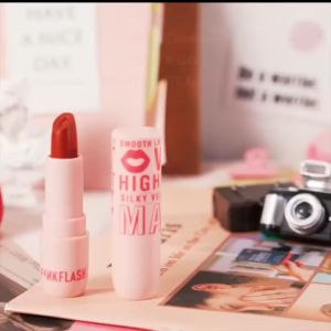 ֍SEHATI֎ PINKFLASH Silky Velvet Lipstick - Pink Cover Girl Velvet Matte Cream Lipstick - PINK FLASH - PF L05