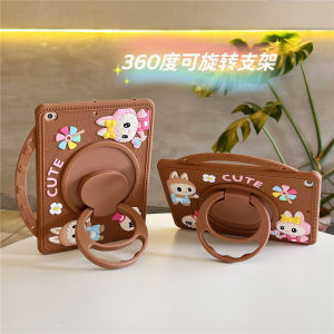 Cho Samsung Galaxy Tab A7 A8 A9 cộng với S6 Lite 5g SM-T500 t225 t515 X200 x115 X210 P610 p620 8.7 "10.4" 10.5 "11.0" máy tính bảng trẻ em dễ thương labubu an toàn dây đeo đứng silicon trường hợp bìa