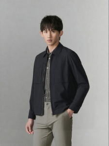 Comfortable Versatile Solid Color Textured Mens Jacket