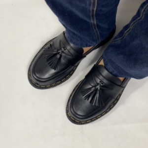 Mikihas - Sepatu Loafers Pria Original Formal Slip-On Kulit Hitam - Rey