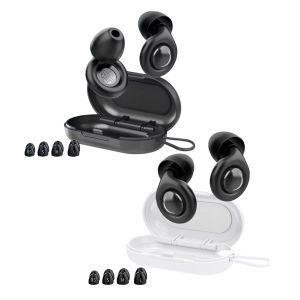 Comfortable Reusable Silicone Earplugs for Sleep and Motorcycle Noise Cancellation with 10 Tips in XS/S/M/L for All-Day Wear