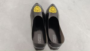 女士黑皮鞋/经典款式设计/祭祖用品/传统工艺/祖先女装鞋