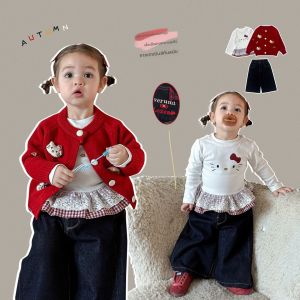 ชุดเด็กผู้หญิงฤดูใบไม้ผลิและฤดูใบไม้ร่วง ชุดเด็กแฟชั่น Dopaamine ชุดเด็กฤดูใบไม้ร่วงใหม่ ชุดเด็กผู้หญิง ชุดเด็กผู้หญิง