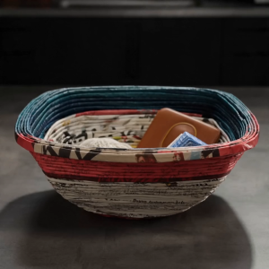 Square shaped bowls handmade from recycled paper | Great gift ideas for Christmas CNY. New Year Hari Raya