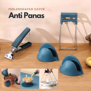 BATHI Aksesoris Kebutuhan Dapur Anti Panas Mangkuk Penjepit dan Baki Penjepit Klip Oven Baja Tahan Karat