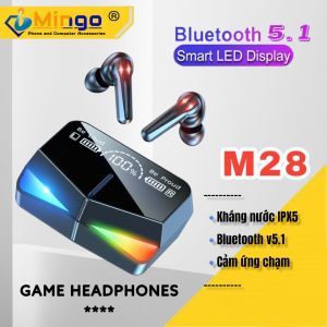 ™BMINGO™ Tai Nghe Không Dây M28 Tai Nghe Bluetooth TWS Tai Nghe Cảm Ứng Chơi Game Âm Thanh Nổi Có Micrô Độ Trễ 004s - Chính hãng