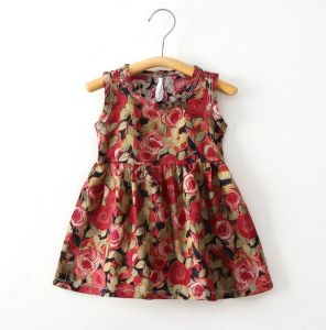 Váy Cổ Chữ V Bằng Lụa Cotton Mùa Hè Cho Bé Gái Váy Vest Công Chúa Váy Trẻ Em Cho Bé Gái Từ 6 Tháng Đến 6 Tuổi Quần Áo Trẻ Em