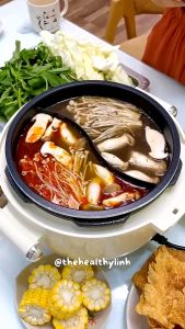 ( Giảm Ngay 2% ) Nồi Áp Suất Điện Đa Năng PC04 Masuto 2 in1 Dung Tích 4L Công Suất 1300W Lòng Nồi 2 Ngăn Bảo Hành 12 Tháng