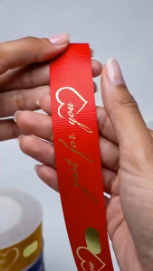 (3cm x 50Yards) Plastic Ribbon Just For You Printed Design Ribbons for Gift Wrapping Bouquet Decor