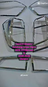Paket Garnish Lampu Depan & Garnish Lampu belakang List head Lamp/Stop Lamp Calya-Sigra Chrome
