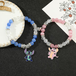 Stitch Angel สร้อยข้อมือมิตรภาพสร้อยข้อมือคู่เพื่อนที่ดีที่สุด Bffสร้อยข้อมือหัวใจแม่เหล็กGoth เครื่องประดับของขวัญ