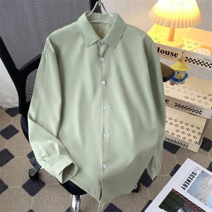 Fancy Black Handsome White Shirt Men Long Sleeves Drape Lightly Mature Japanese Style Large Size Mens Clothing Loose Thin Coat