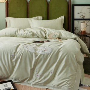 DOHIA | Luxurious Chinese Style 60S Cotton Satin Bedding Set