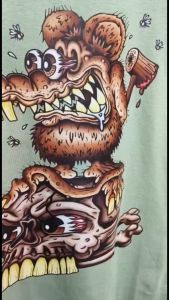 Kaos Pria 3 Dimensi Tshirt Premium Distro Animasi Mouse Skull H015 by Hans Co