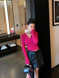VKSOD | Korean Style V-neck Knitwear and Skirt Set for Spring