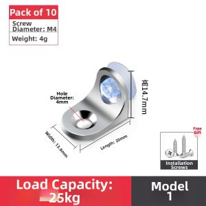 YANU | Fixed Glass Wood Shelf Support Bracket Accessories