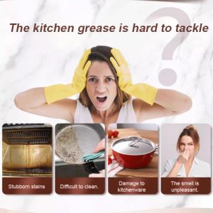 Multifunctional Kitchen Grease Cleaner Spray Foam Detergent Oil Stain Remover Powerful Stain Removing