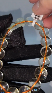 (SG Seller Ready Stocks)  Top Grade Brazil Natural Light Yellow Quartz Bracelet 12mm+ (For Big Wrist) 顶级天然巴西浅黄水晶手链 12+毫米 (大手腕)
