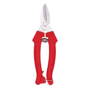 Straight-Head Bypass Pruning Shears – Stainless Steel Sawtooth Blade PP Handle Ideal for Bonsai & Garden Pruning