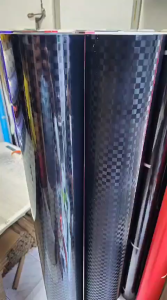 Plaid Forged Carbon Black Wrap Sticker for Car / MC
