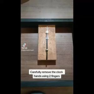 SQUARE CLOCK WHOLE DIAGONAL wall clock analog display wood furniture wooden decoration