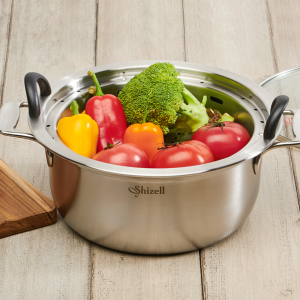 Shizell Baby Wellbeing Cooker 22cm – Premium Stainless Steel Steamer Pot for Baby Food | 316 Stainless | Dry Sauna Steam Cooking | Induction Compatible | 4L Large Capacity | Made in Korea